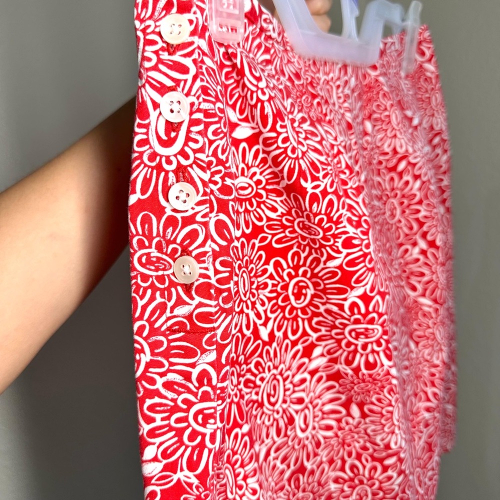 LOFT Red Floral Mini Skirt - Picture 5 of 6